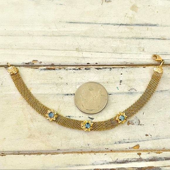 Vintage Swarovski gold mesh crystal flower bracelet PRICE FIRM - Picture 4 of 4